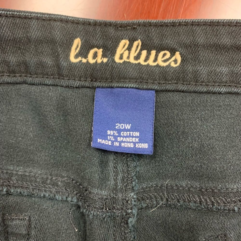 L. A. Blues Black Taper Leg Jeans sz 20W - Picture 3 of 5